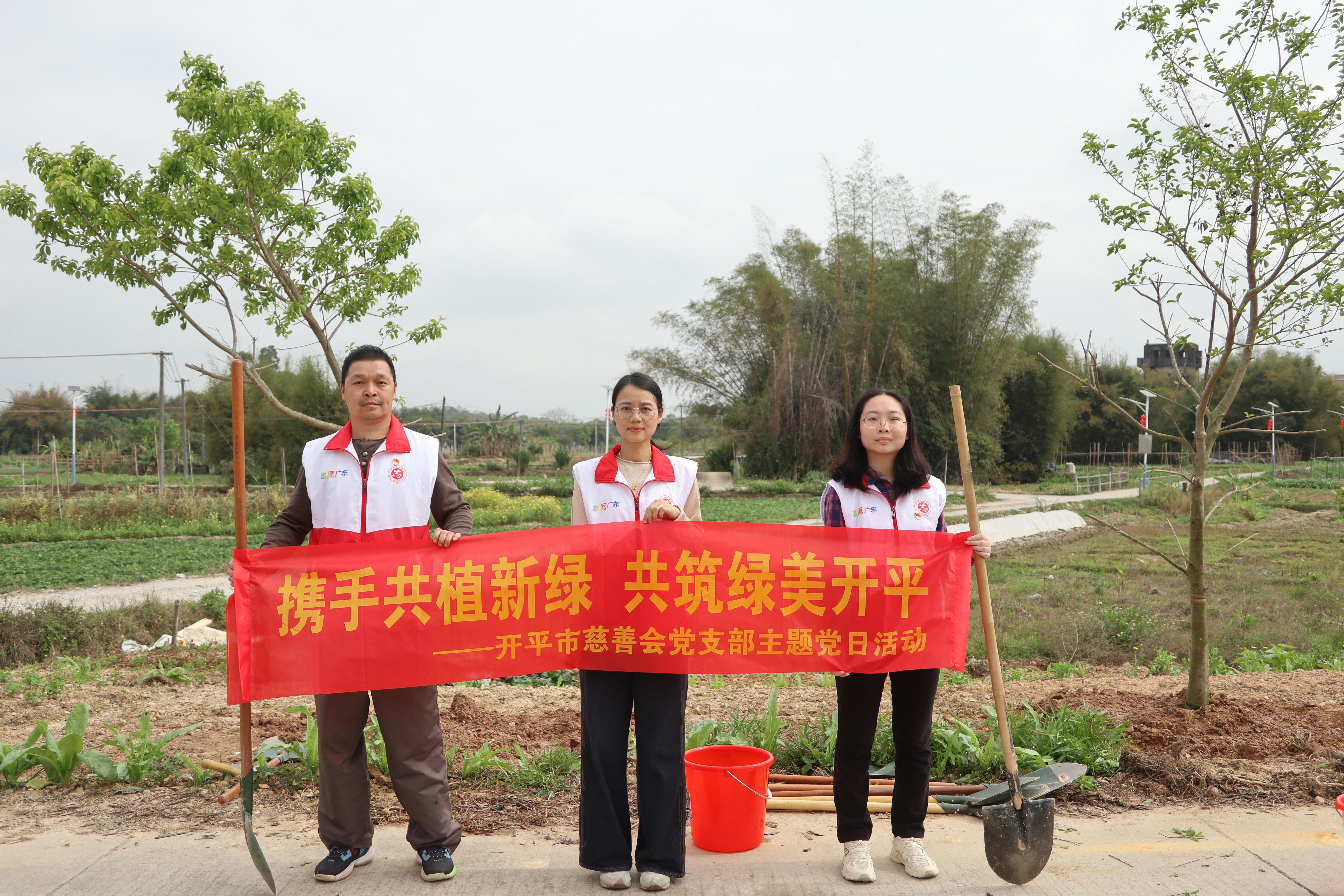 攜手共植新綠，共筑綠美開平——開平市慈善會黨支部開展志愿植樹主題黨日活動